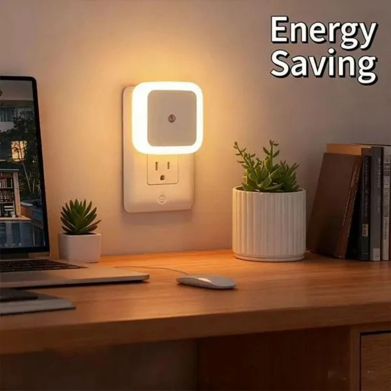 Varden - AutoGlow LED Night Lights – Dusk-to-Dawn Sensor Plug-In Lights (6 Pack)